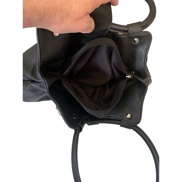 RELIC Black Hobo Multi-Compartment Faux Leather Shoulder Bag Purse - Picture 9 of 12